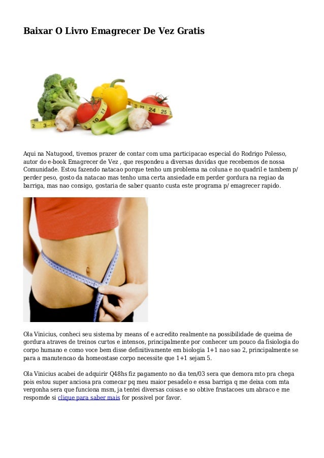Livro Emagrecer De Vez Completo Pdf